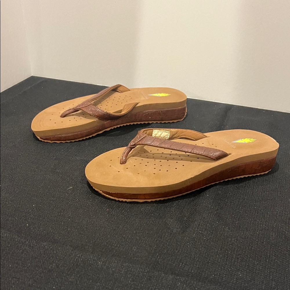 Volatile Brown Flip Flops - Picture 3 of 5